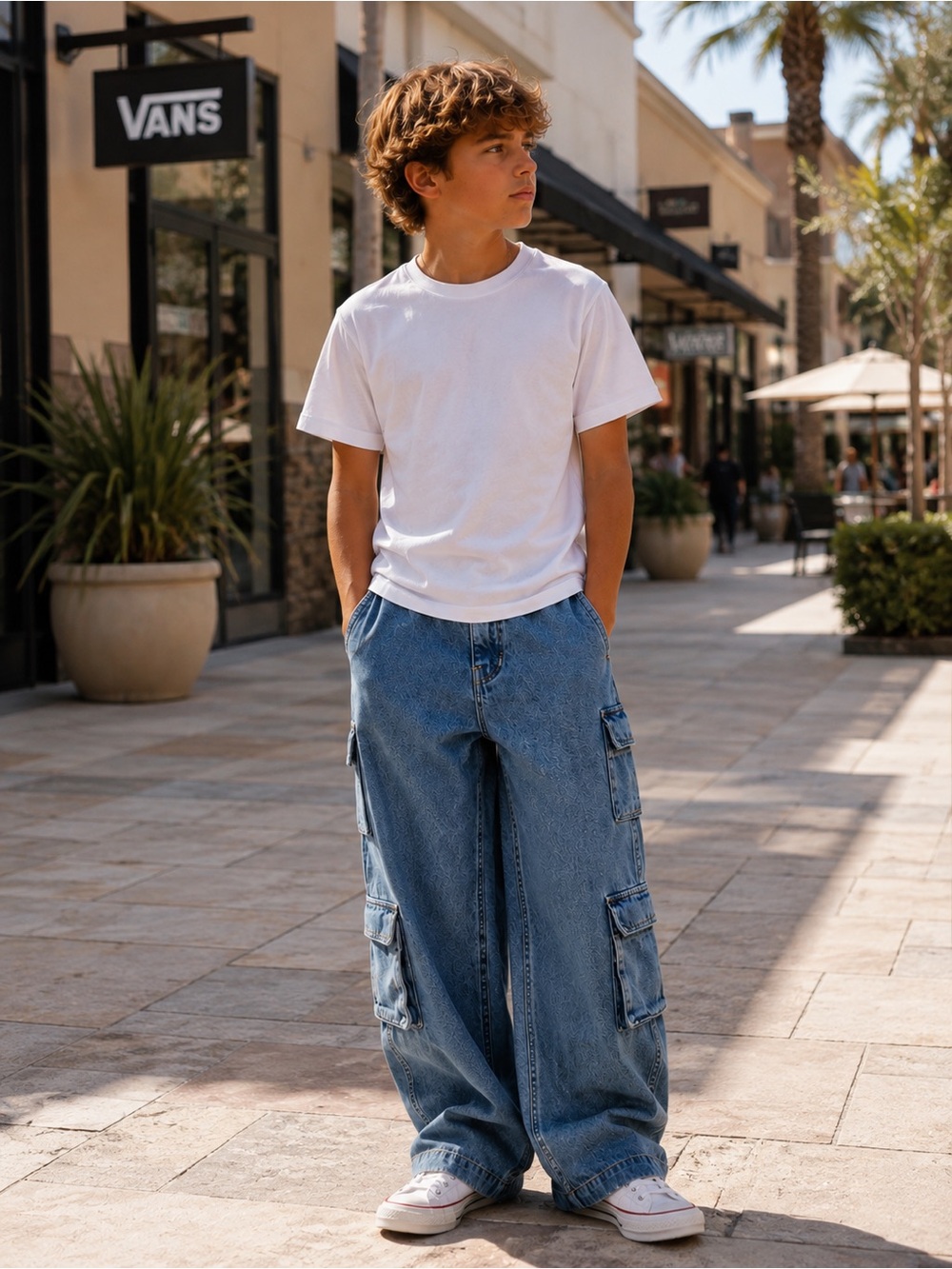 PacSun Relaxed Fit Blue Cargo Jeans